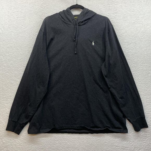 Polo Ralph Lauren Other - Polo Ralph Lauren Hoodie Mens 2XL Gray Jersey Lightweight Pullover Pony Logo